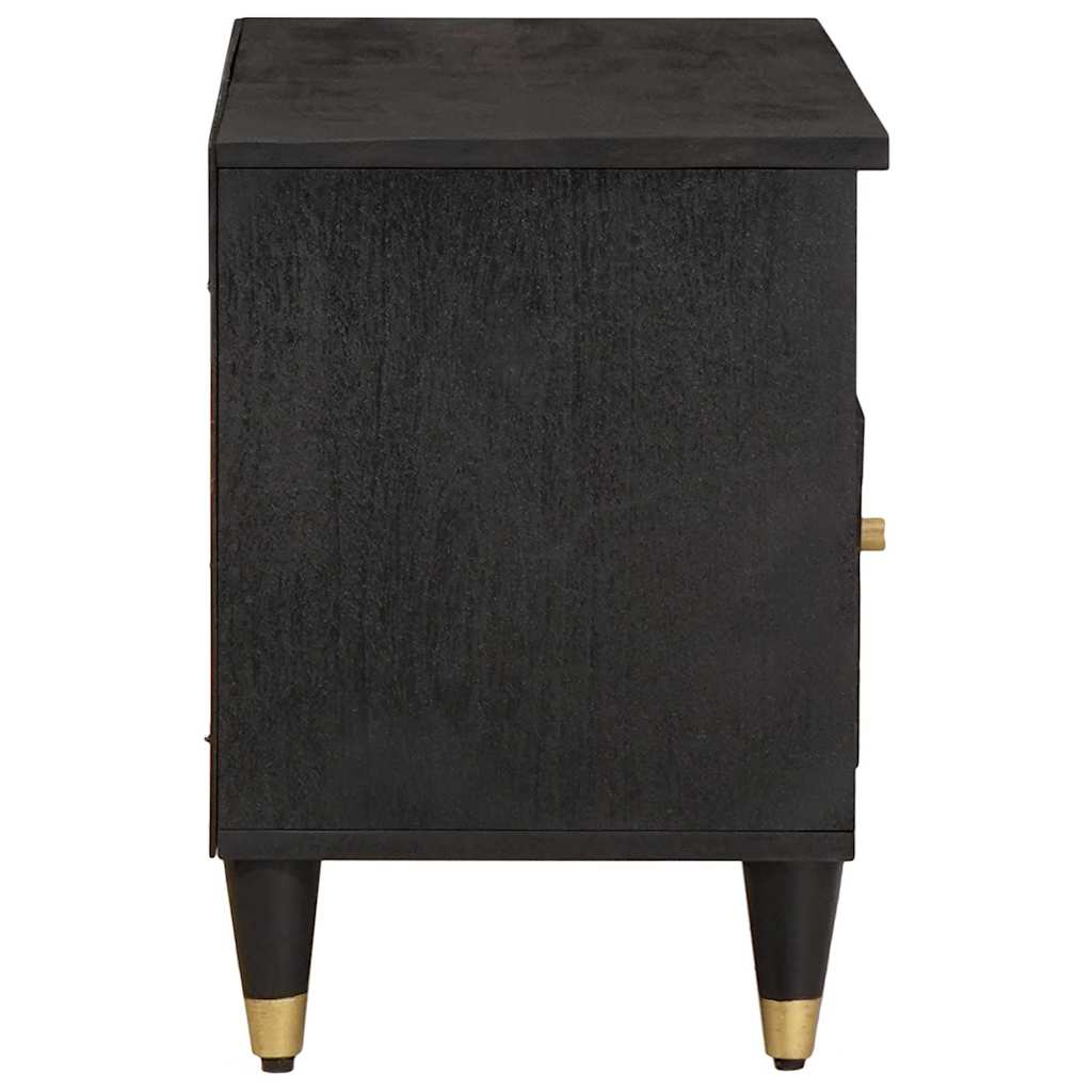 TV-skap med skuff Svart 80 x 33 x 46 cm Massiv mango tre