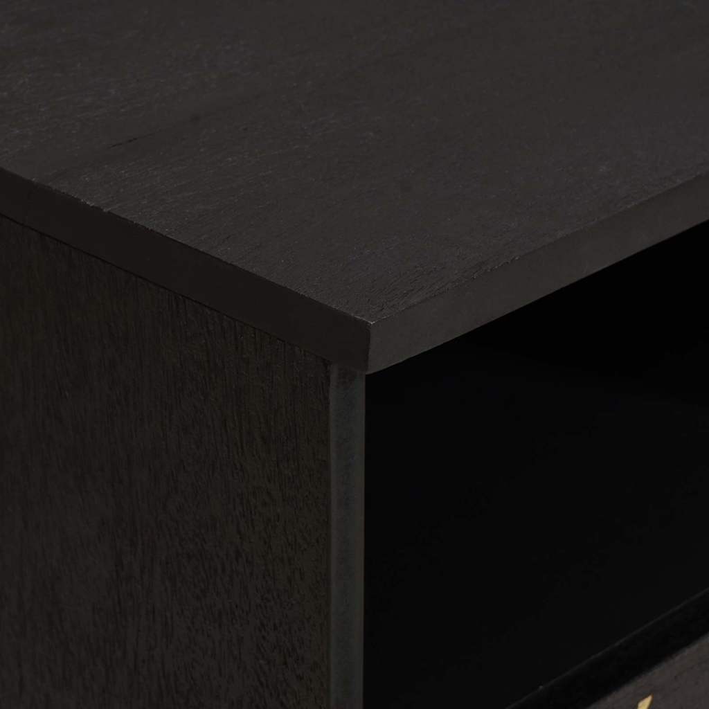 TV-skap med skuff Svart 100 x 33 x 46 cm Massiv mango tre