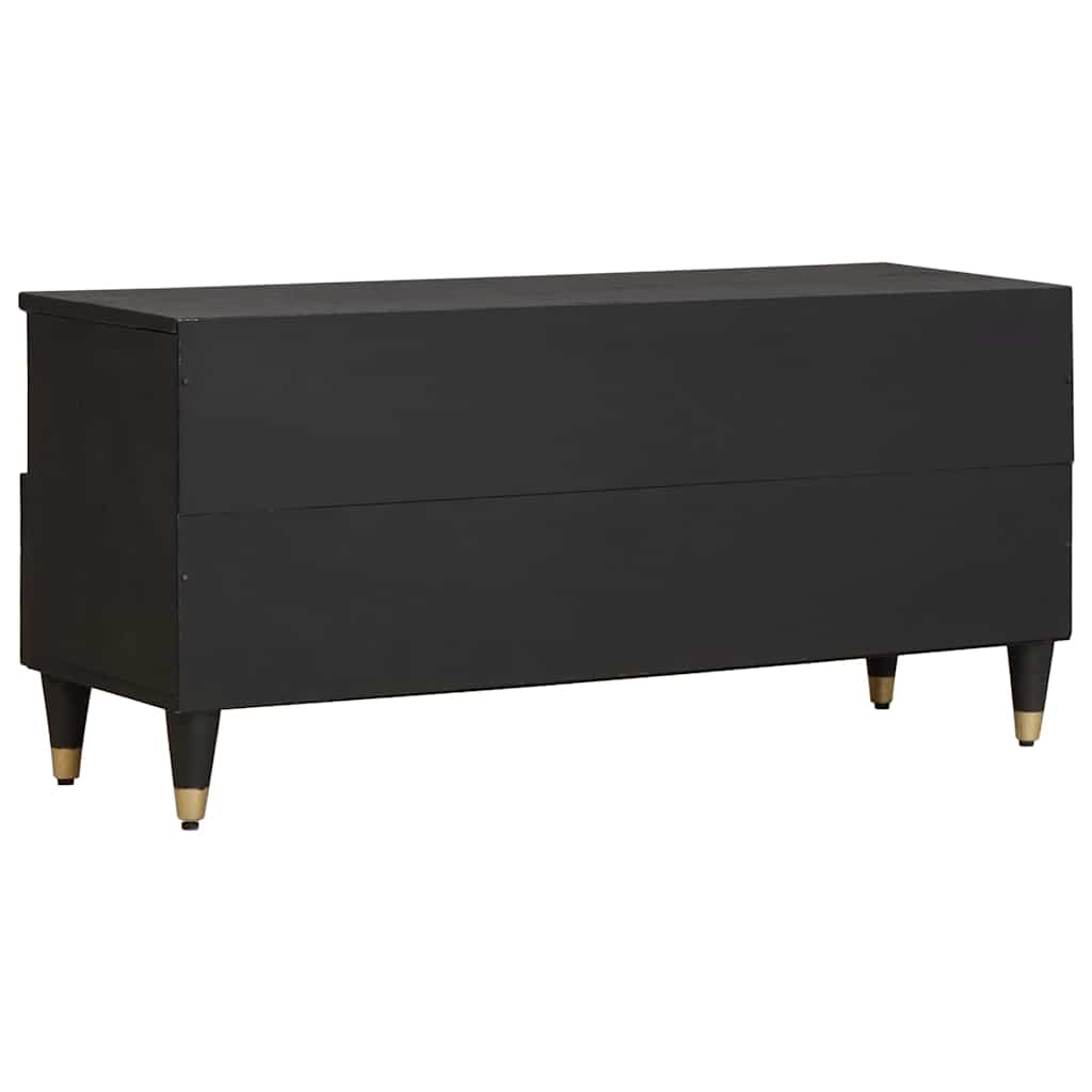 TV-skap med skuff Svart 100 x 33 x 46 cm Massiv mango tre