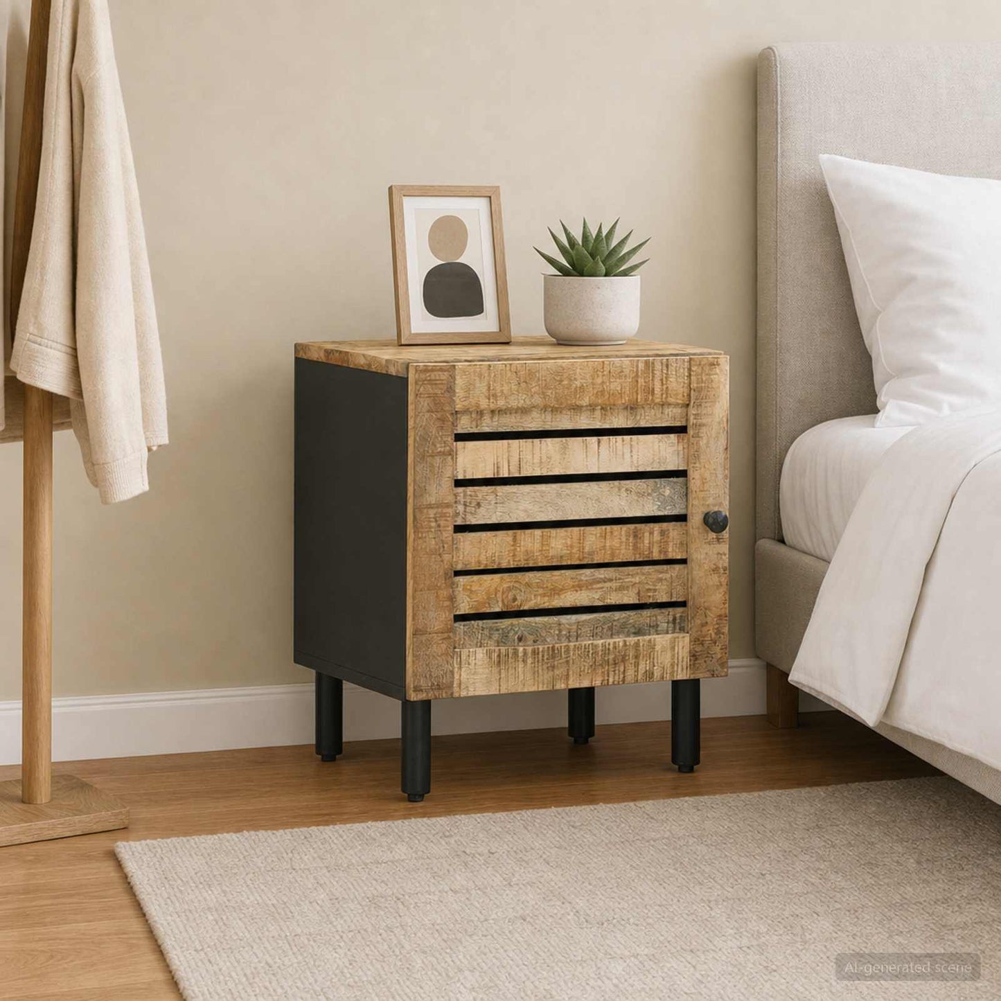 Nattbord Naturlig 40 x 33 x 46 cm Massiv mango tre
