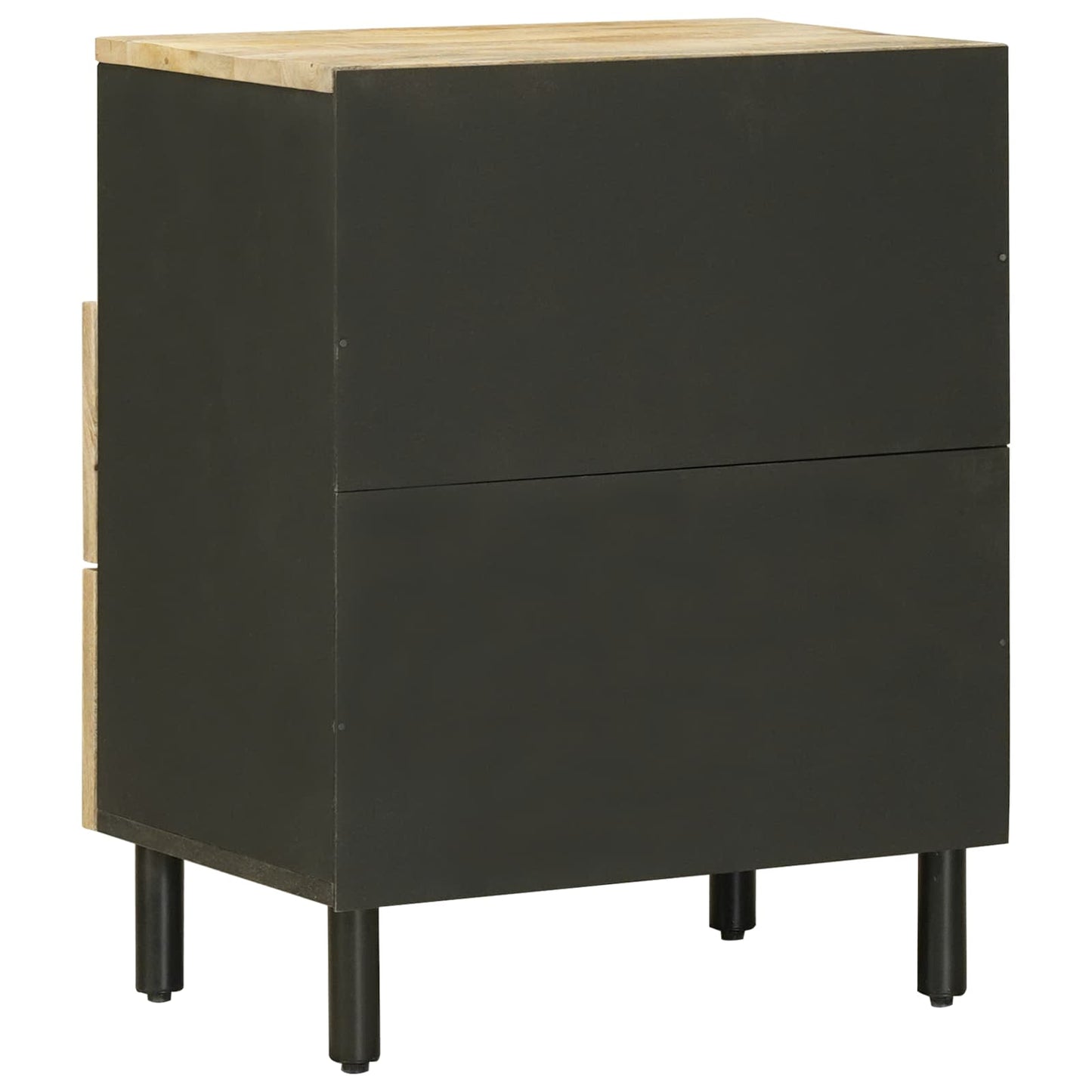 Nattbord Brun og svart 50 x 33 x 60 cm Massiv mango tre