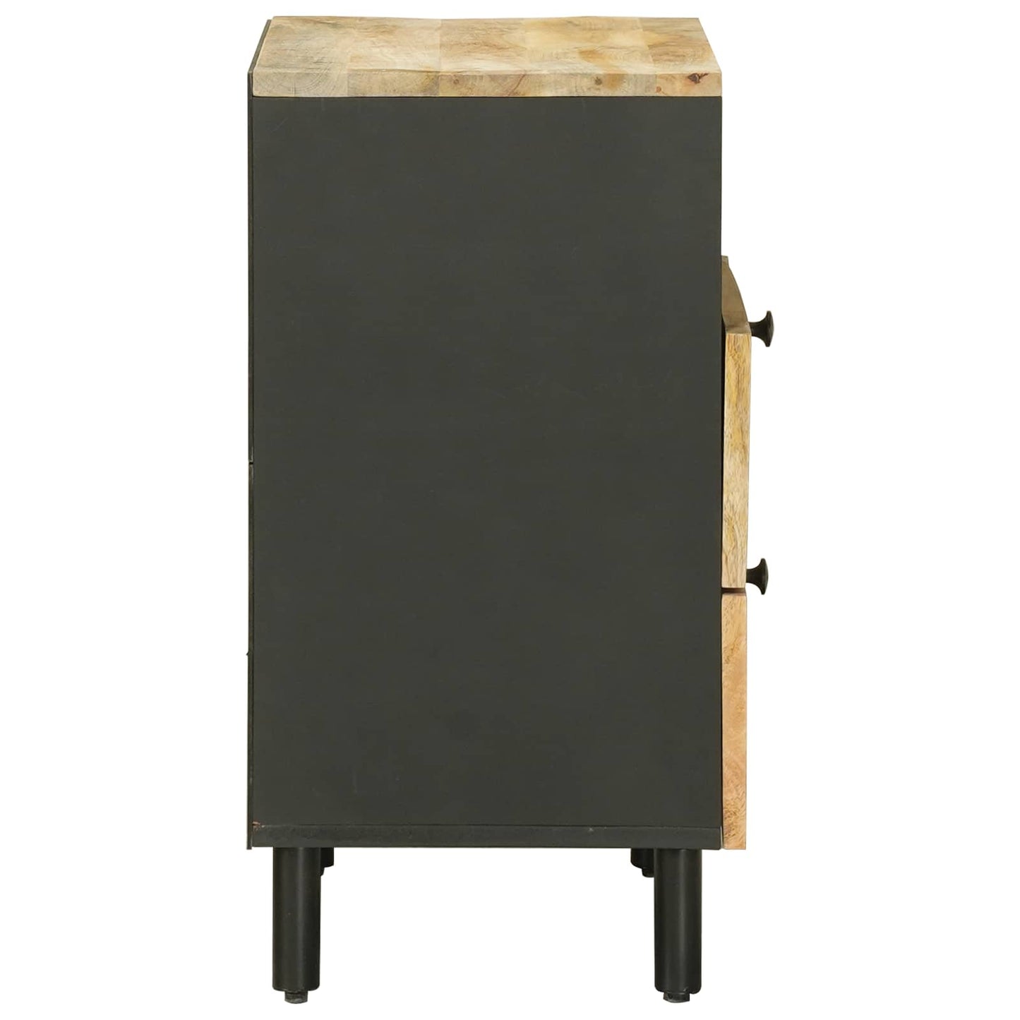 Nattbord Brun og svart 50 x 33 x 60 cm Massiv mango tre