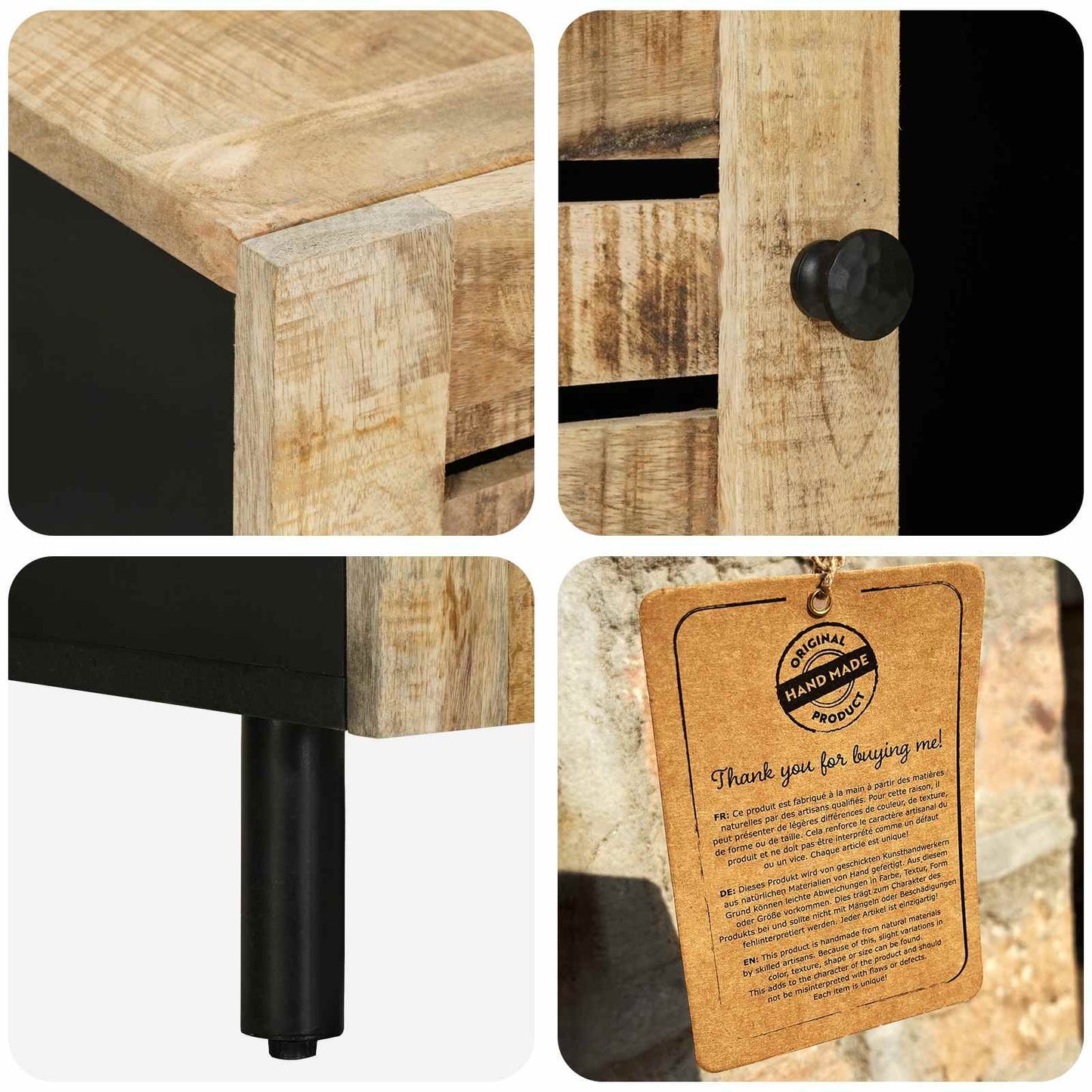 Kaffebord Naturlig 100 x 54 x 40 cm Massiv mango tre