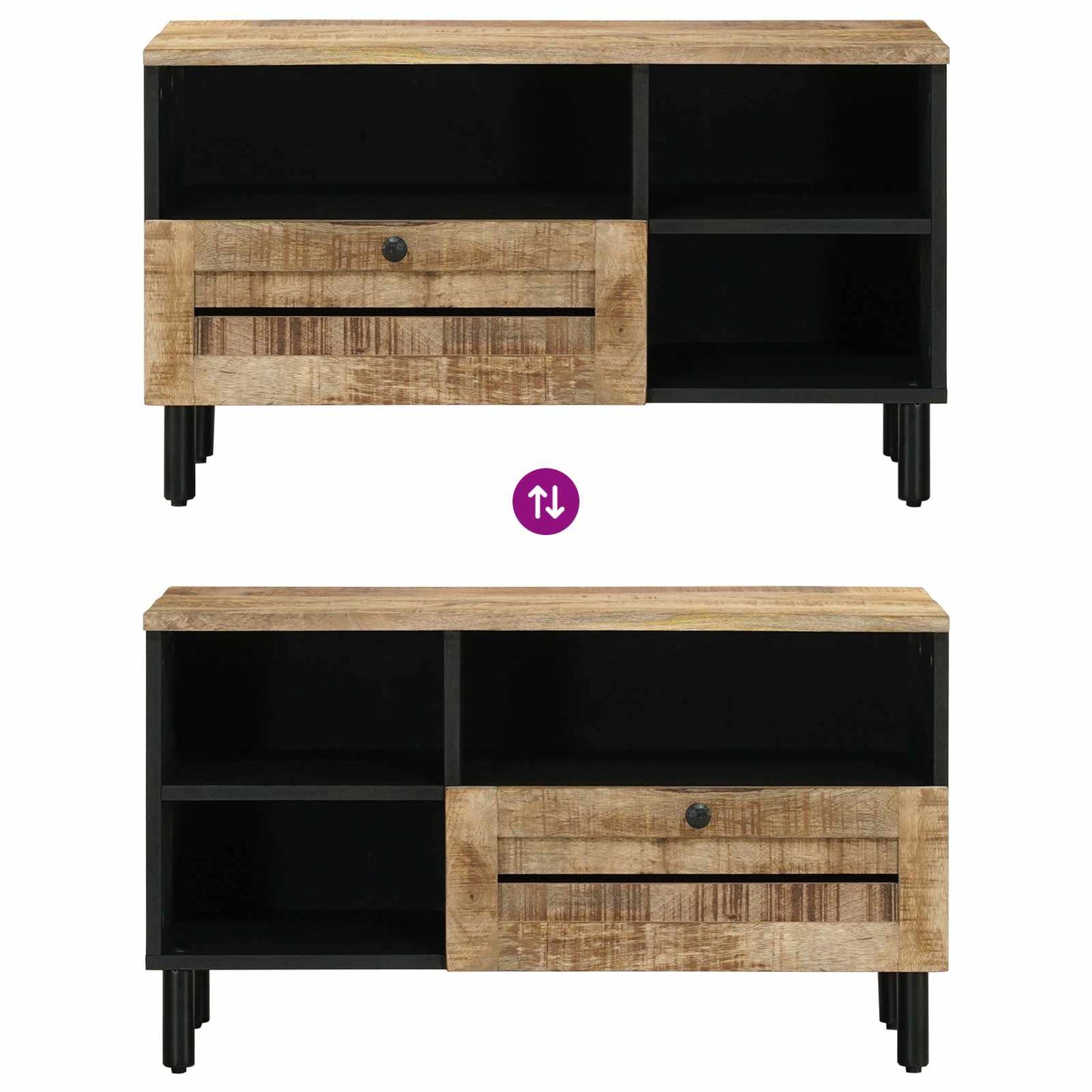 Oppbevaringsskap Brun 80 x 33,5 x 46 cm Massiv mango tre