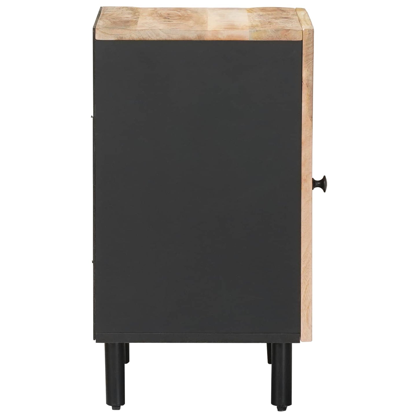 Baderomsskap Brun og svart 38 x 33,5 x 58 cm Massiv mango tre