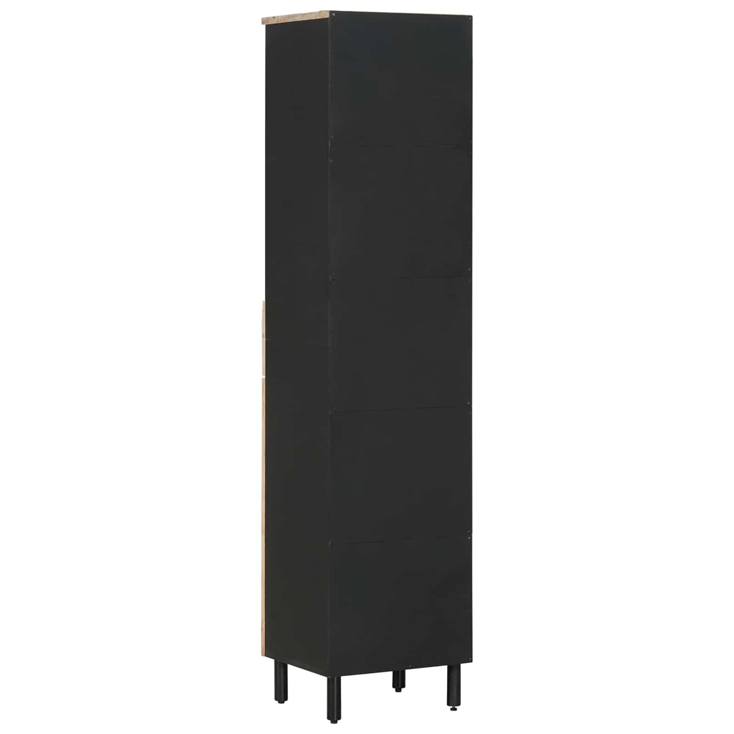 Baderomsskap Brun og svart 38 x 33,5 x 160 cm Massiv mango tre