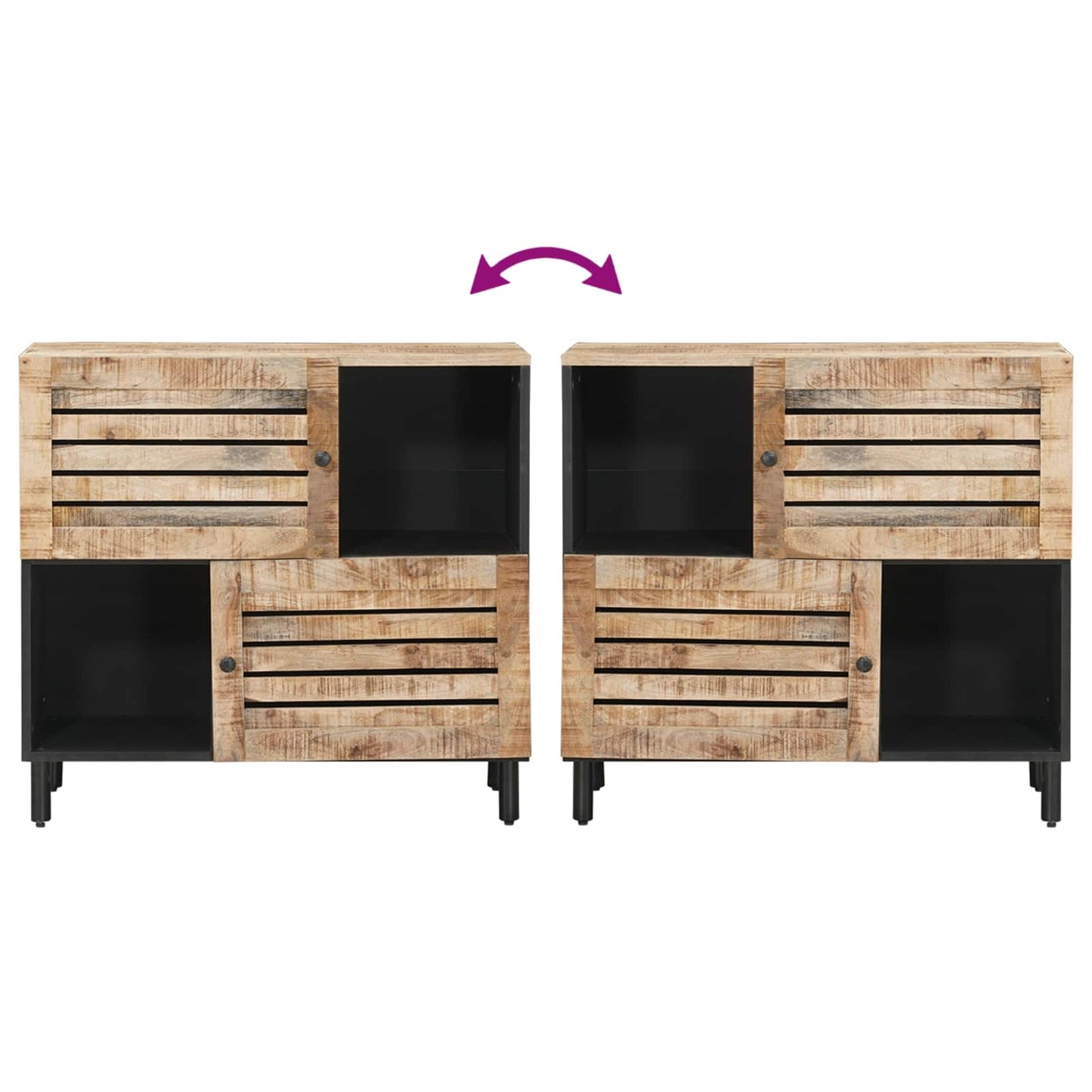 Oppbevaringsskap Brun 80 x 33,5 x 75 cm Massiv mango tre