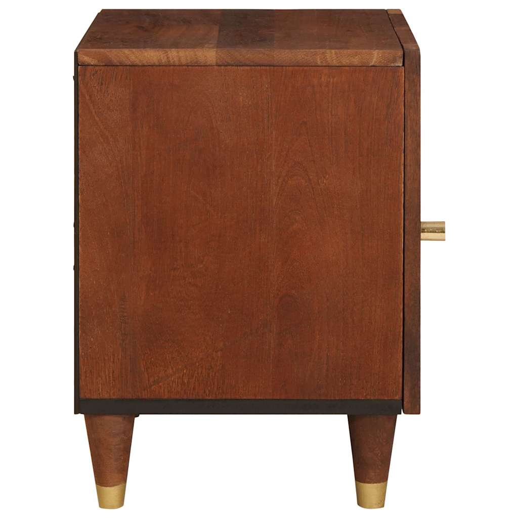 Nattbordskap 2 pcs Brun 40 x 33,5 x 46 cm Massivt akasietre