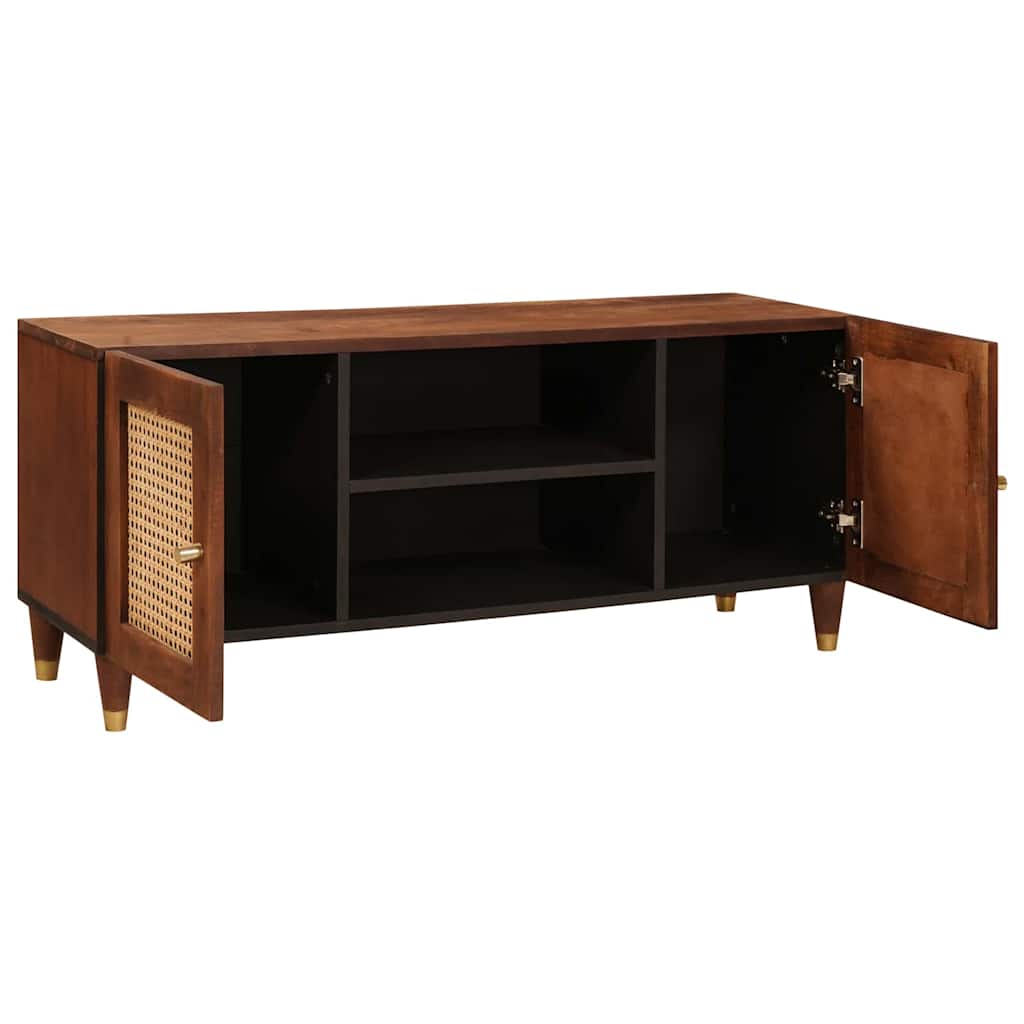 TV-skap med hylle Brun 105 x 33,5 x 46 cm Massiv mango tre