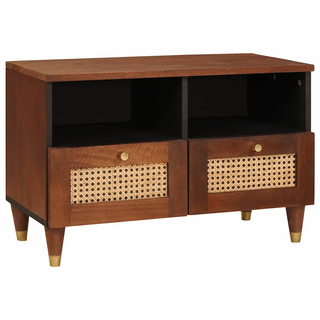 TV-skap med skuff Brun 70 x 33,5 x 46 cm Massiv mango tre