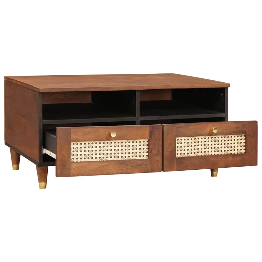 Kaffebord med skuff 80 x 54 x 40 cm Massiv mango tre