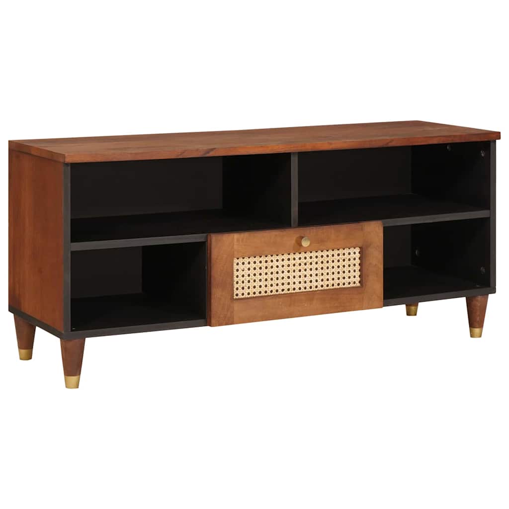TV-skap med skuff Brun 100 x 33,5 x 46 cm Massiv mango tre