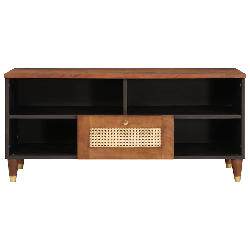 TV-skap med skuff Brun 100 x 33,5 x 46 cm Massiv mango tre