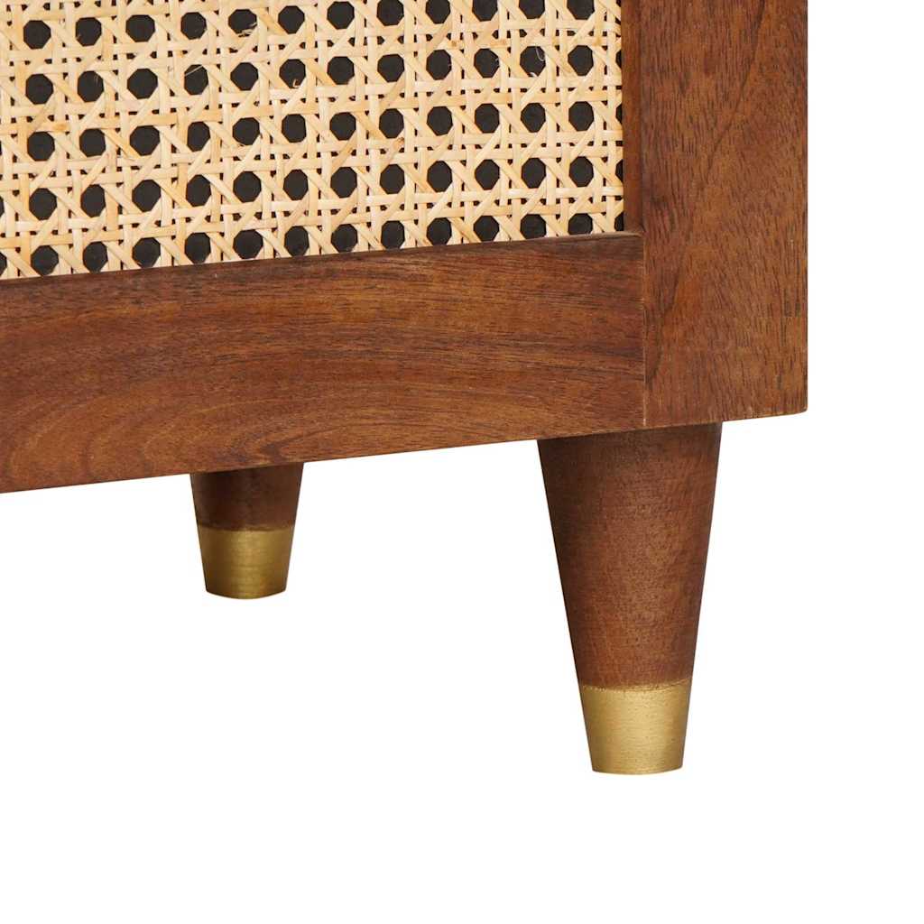 TV-skap med skuff Brun 100 x 33,5 x 46 cm Massiv mango tre