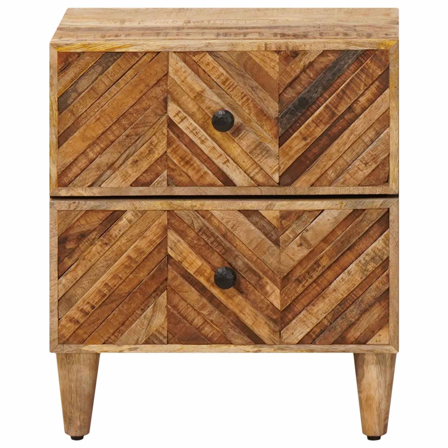 Nattbord 2 pcs Brun 40 x 33,5 x 46 cm Massiv mango tre