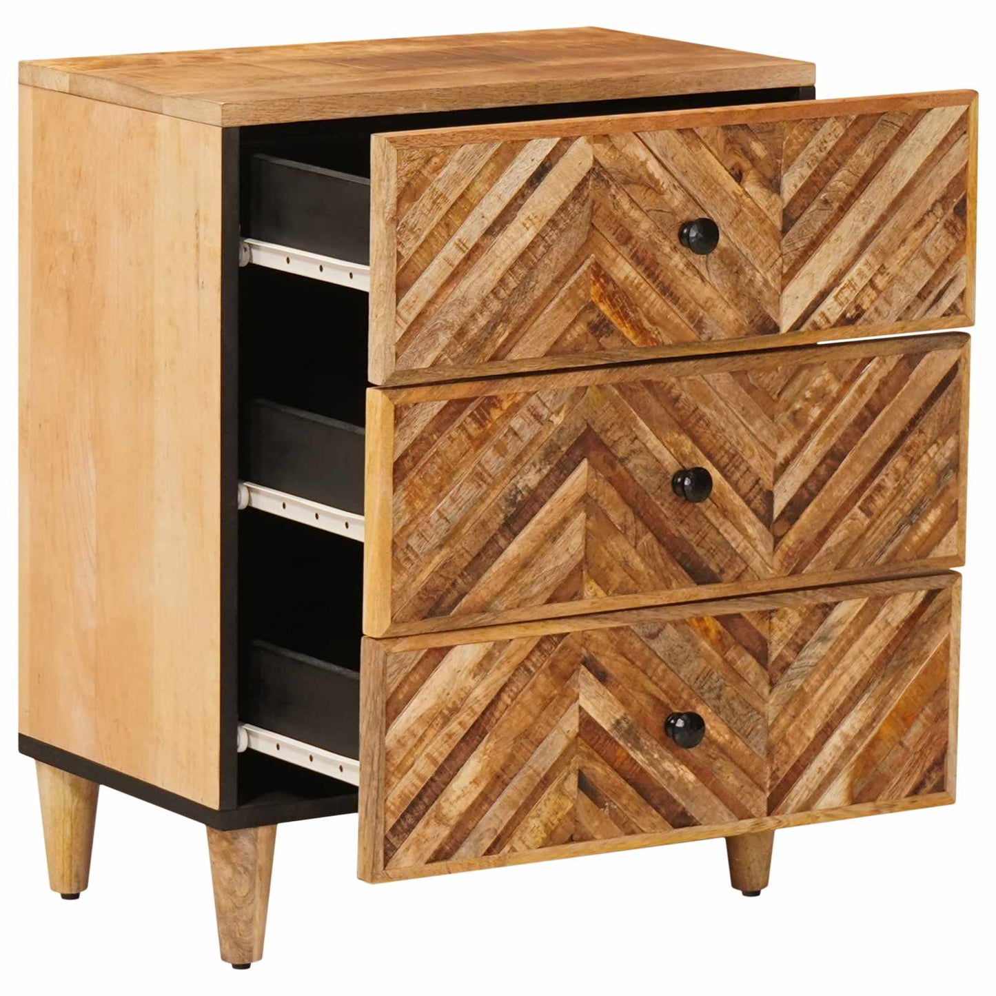 Nattbord med skuff Brun 50 x 33 x 60 cm Massiv mango tre