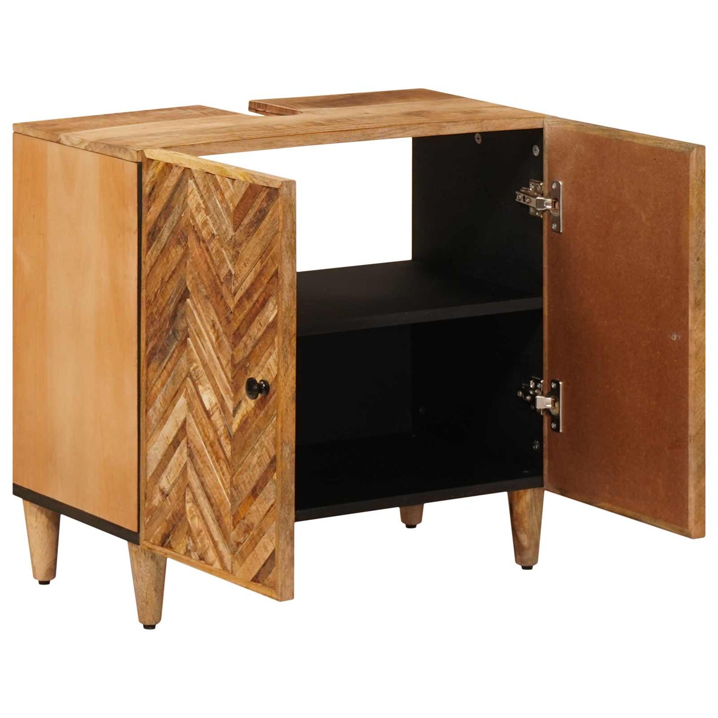 Vaskeskap med lagring Brun 62 x 33 x 58 cm Massiv mango tre