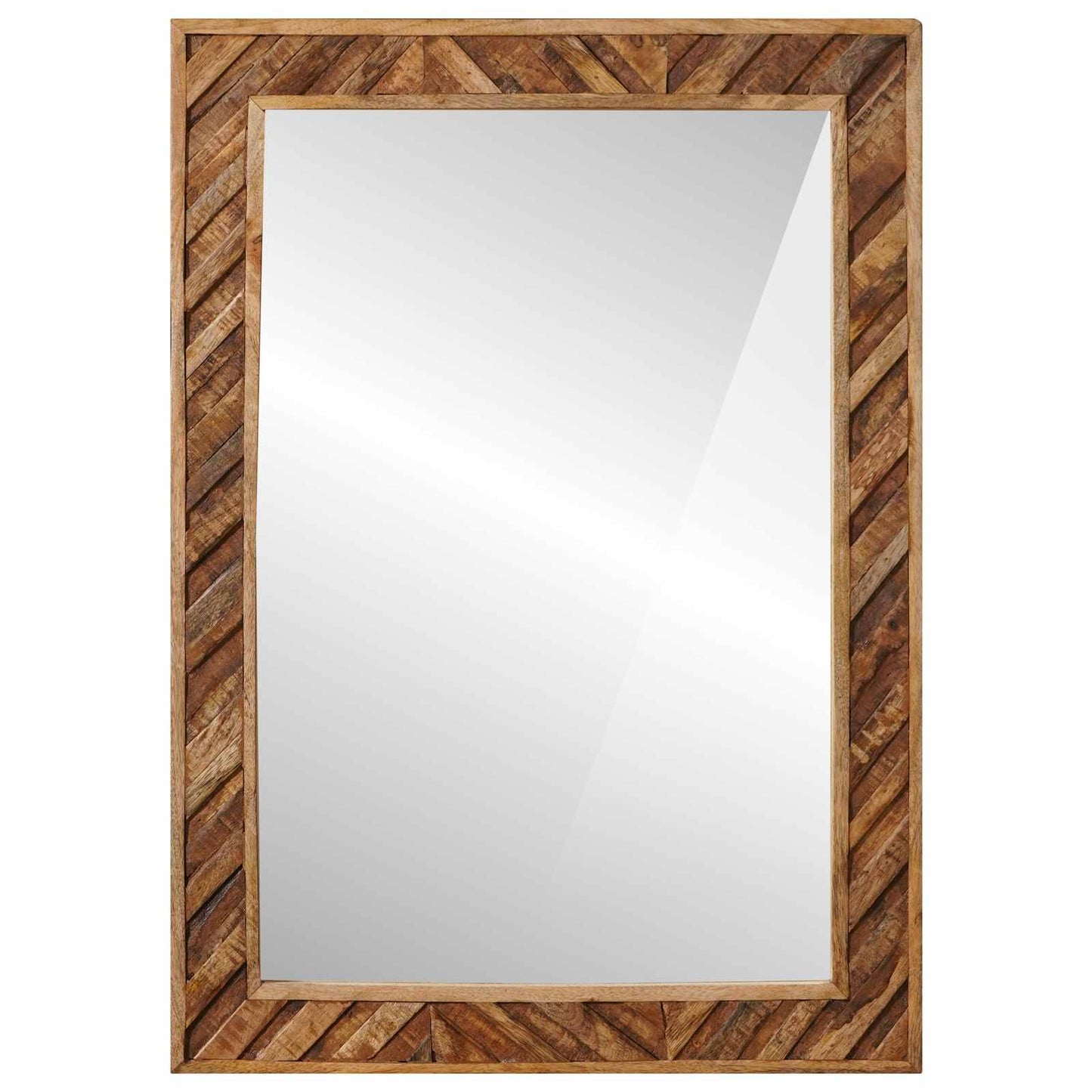 Speil Veggmontert med speil Brun 70 x 50 x 3 cm Glass