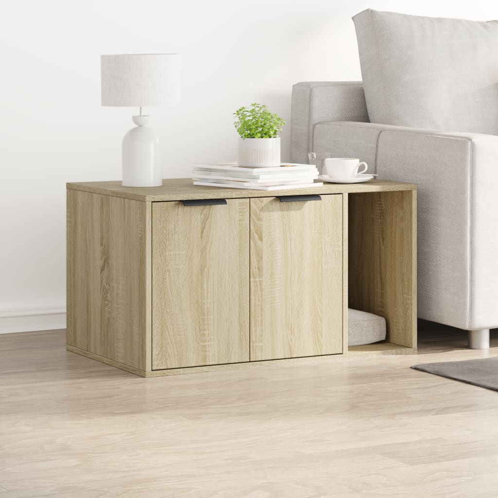 Skap til kattetoalett sonoma eik 80x50x45 cm konstruert tre vidaXL