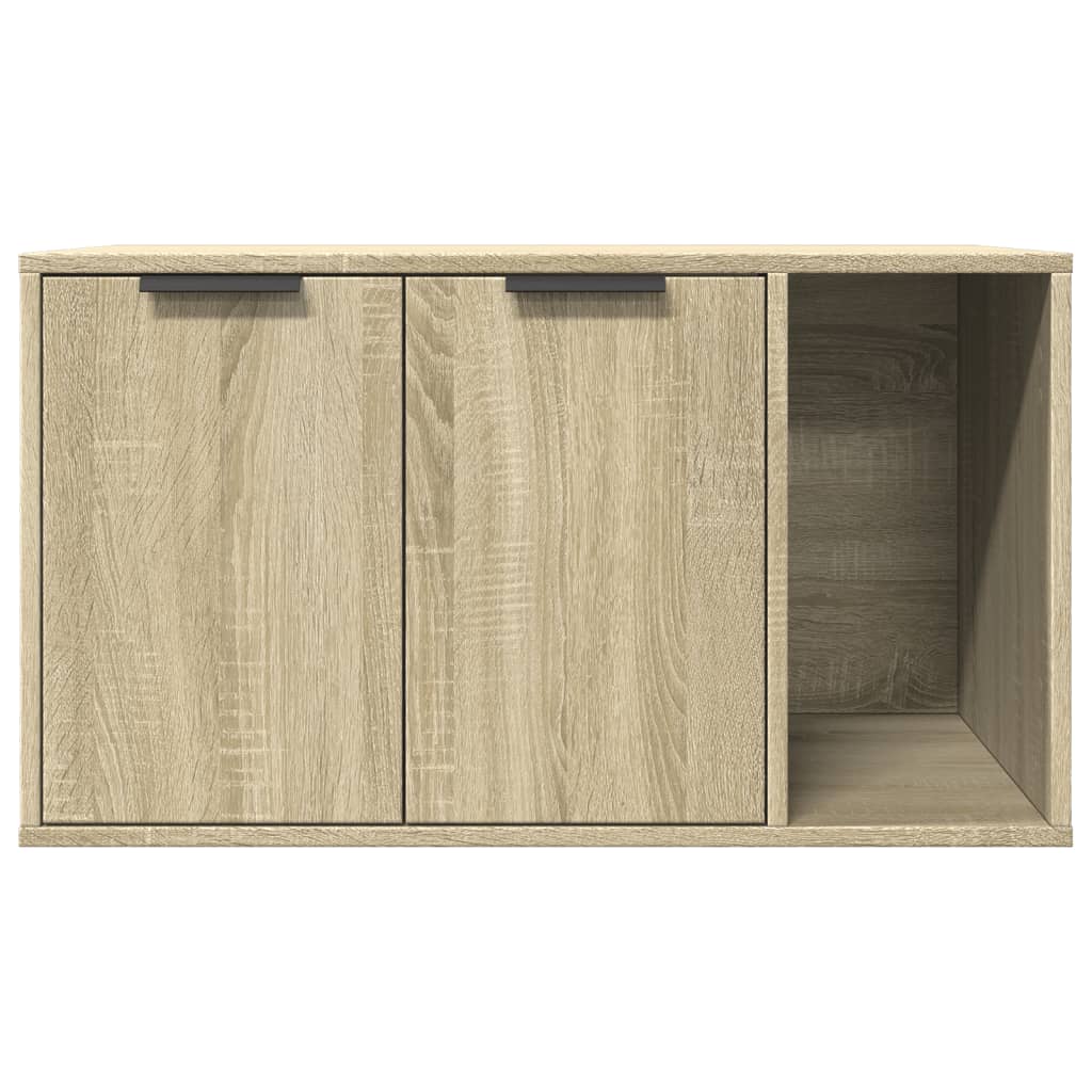 Skap til kattetoalett sonoma eik 80x50x45 cm konstruert tre vidaXL