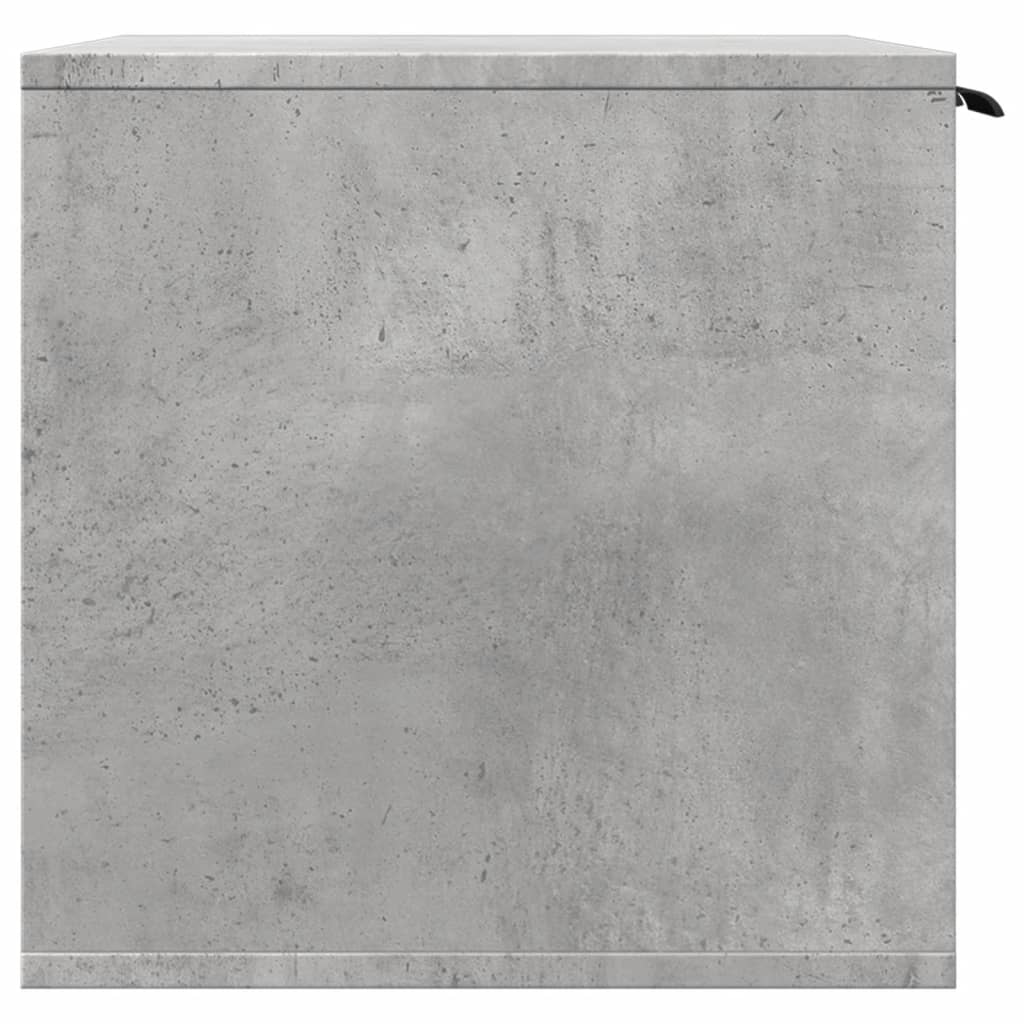 Skap til kattetoalett betonggrå 80x50x45 cm konstruert tre