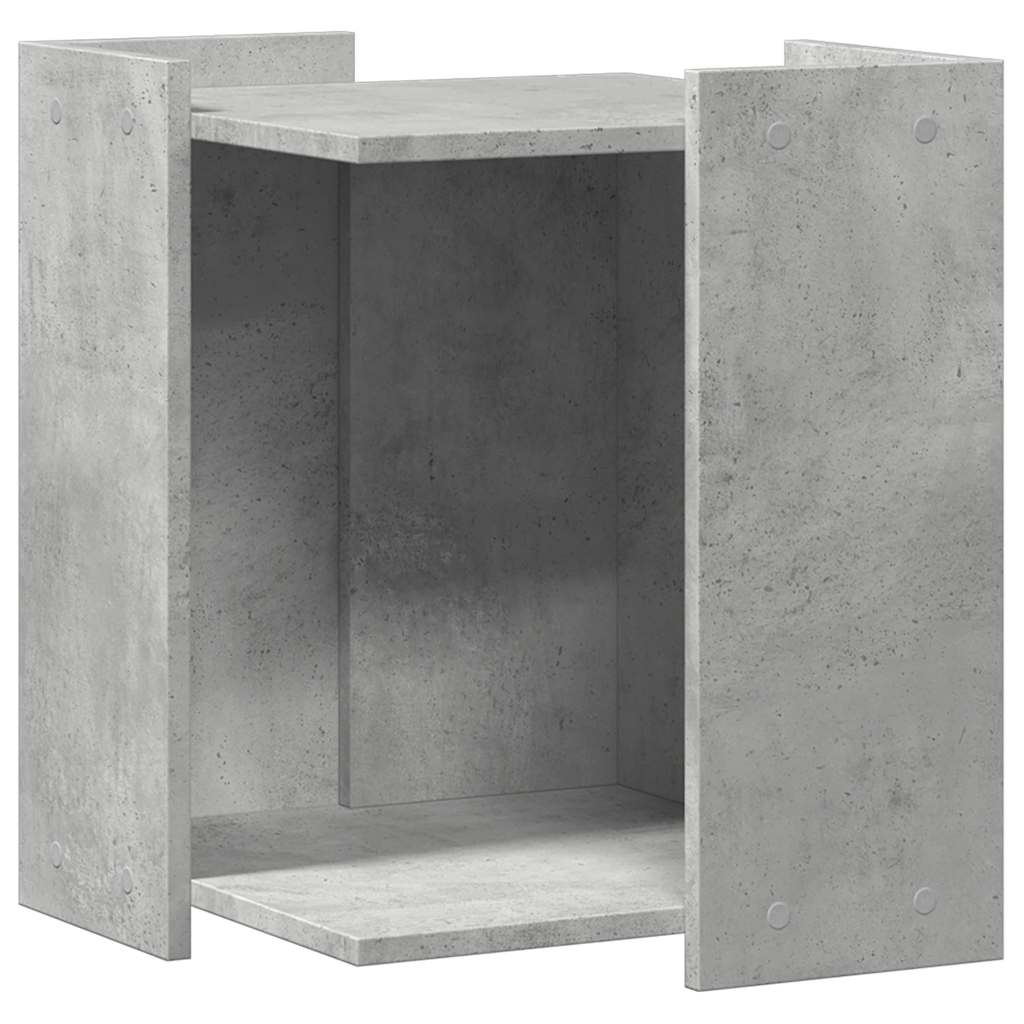 Skap til kattetoalett betonggrå 42x42x51 cm konstruert tre