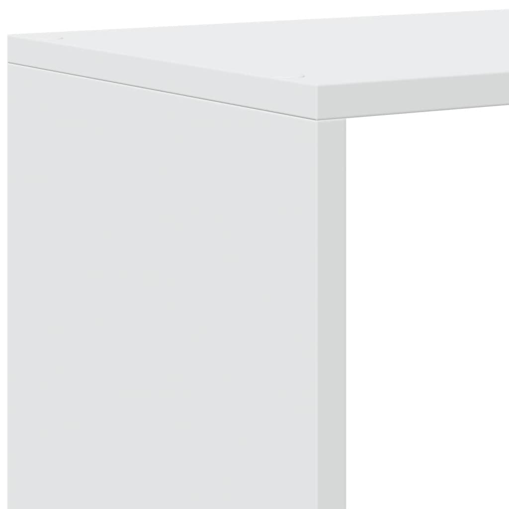 Romdeler bokhylle 3-etasjers hvit 99x29x99 cm konstruert tre