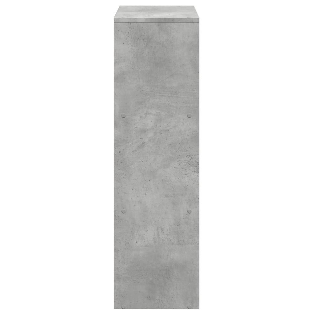 Romdeler bokhylle 3 etasjer betonggrå 99x29x99cm konstruert tre