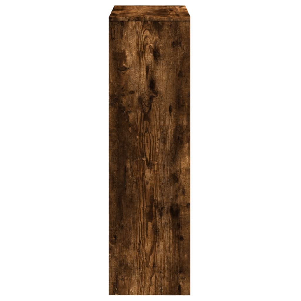 Romdeler bokhylle 3 etasjer svart 99x29x99 cm konstruert tre