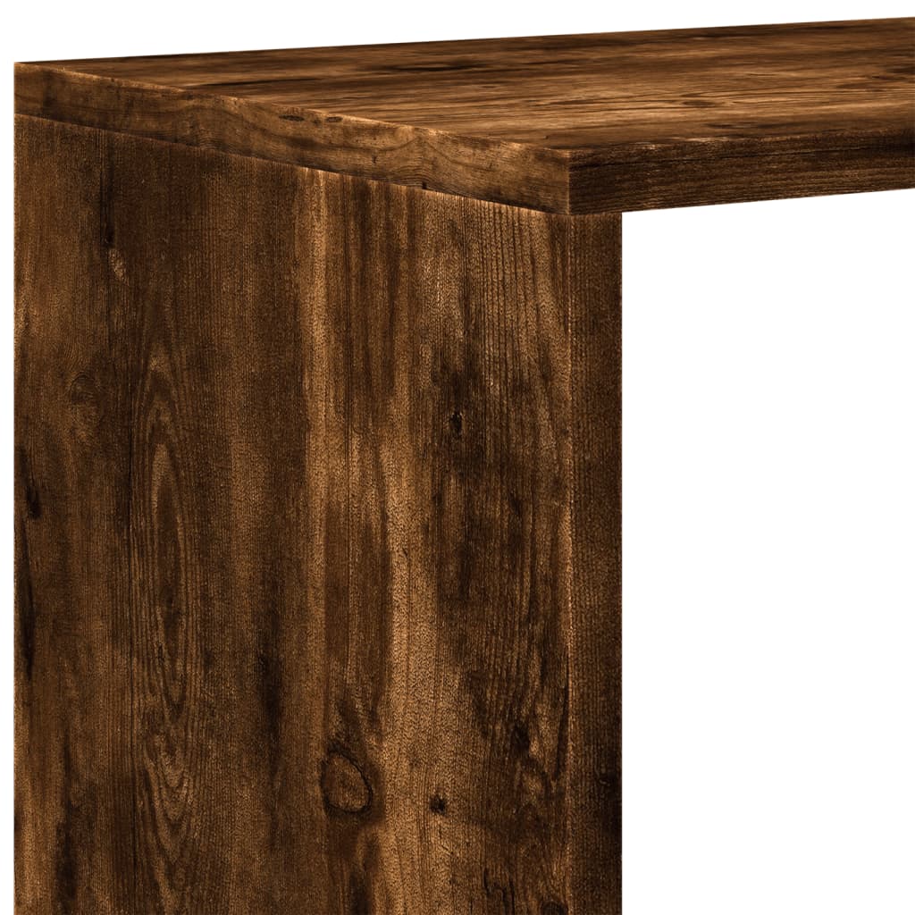 Romdeler bokhylle 3 etasjer svart 99x29x99 cm konstruert tre