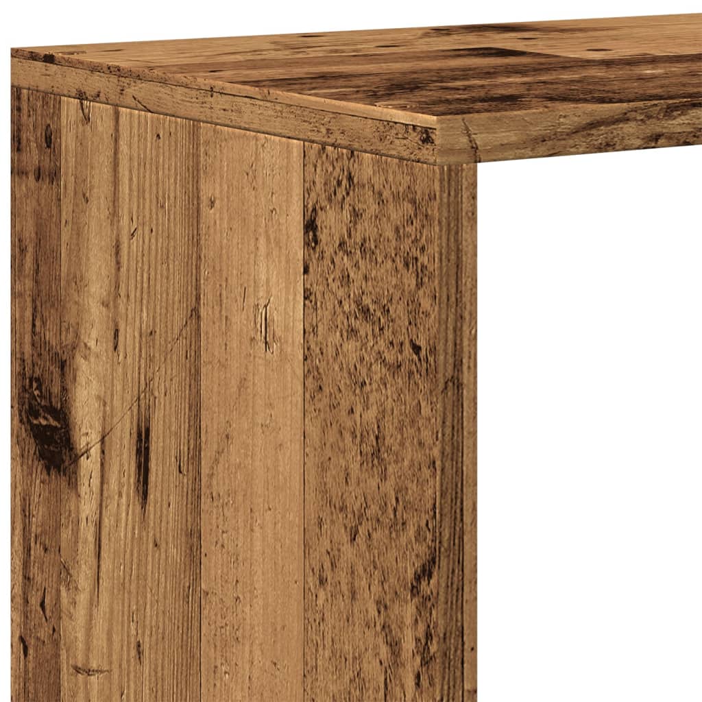 Romdeler bokhylle 3 lag gammelt eik 99x29x99 cm konstruert tre