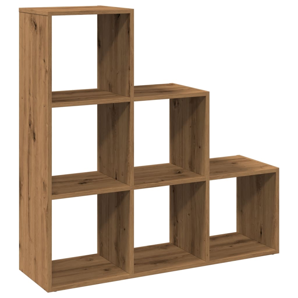 Romdeler bokhylle 3 lag artisan eik 99x29x99 cm konstruert tre