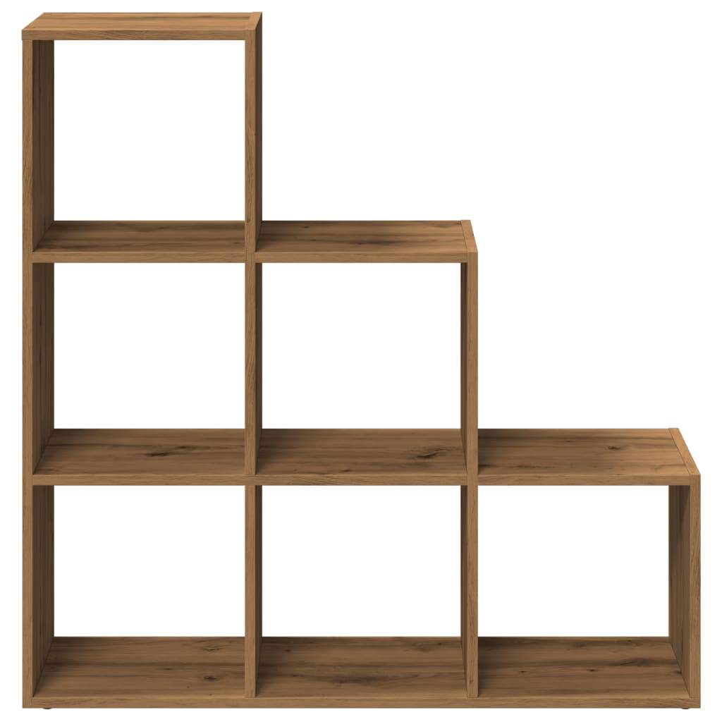 Romdeler bokhylle 3 lag artisan eik 99x29x99 cm konstruert tre
