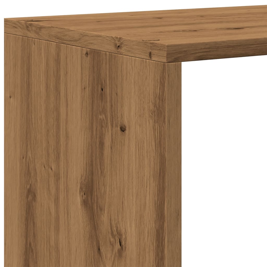 Romdeler bokhylle 3 lag artisan eik 99x29x99 cm konstruert tre