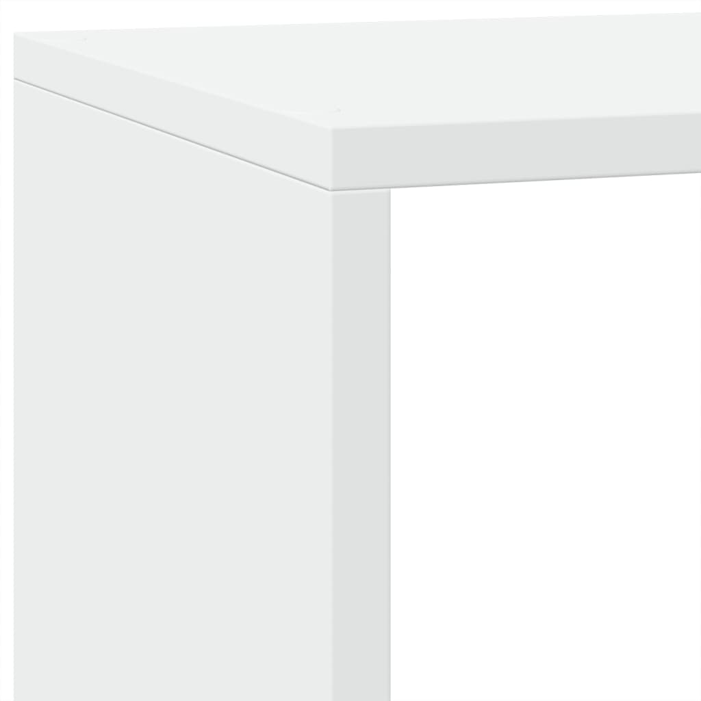 Bokhylle 3 etasjer hvit 137,5x29x103,5 cm konstruert tre