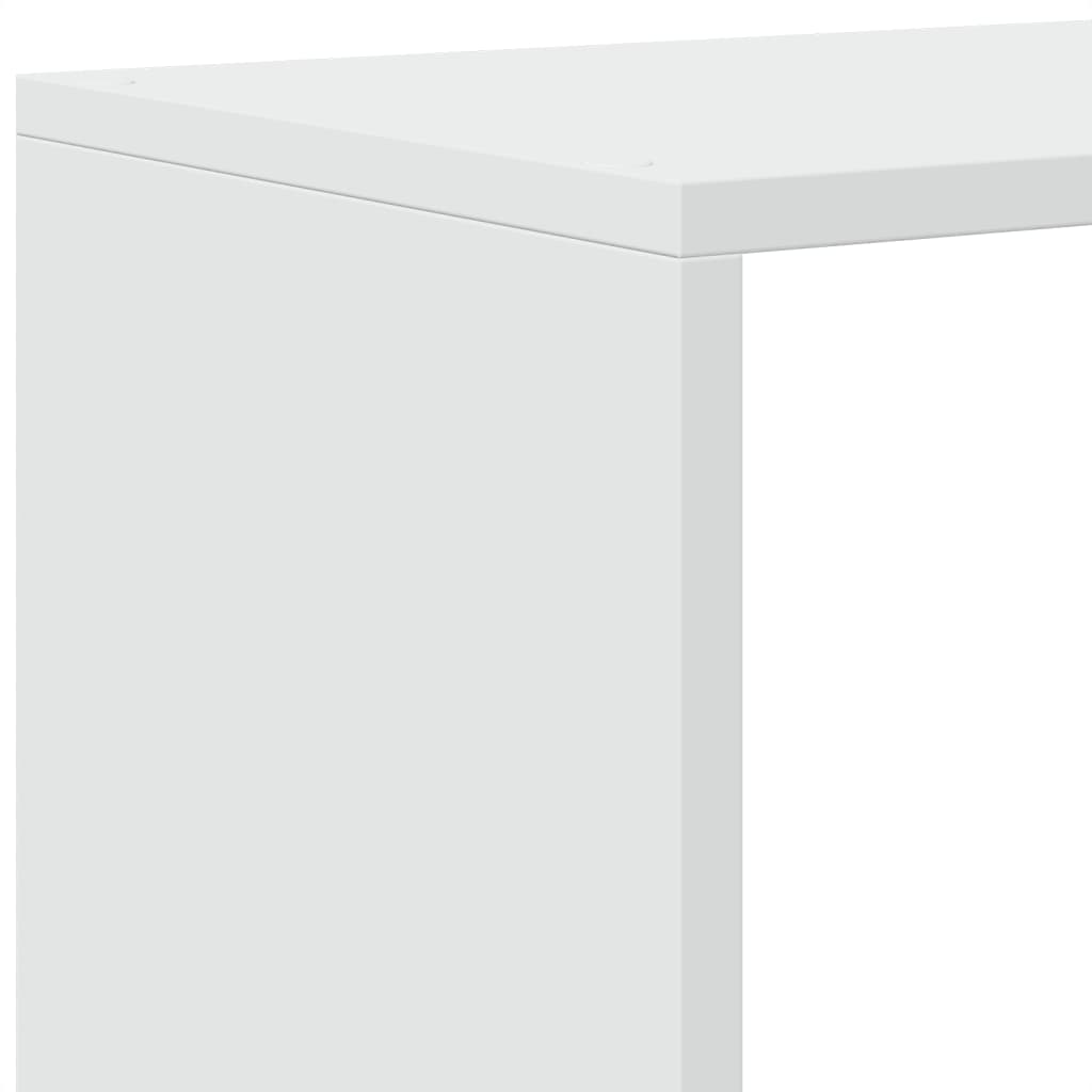 Romdeler bokhylle 3 etasjer hvit 123x29x123 cm konstruert tre