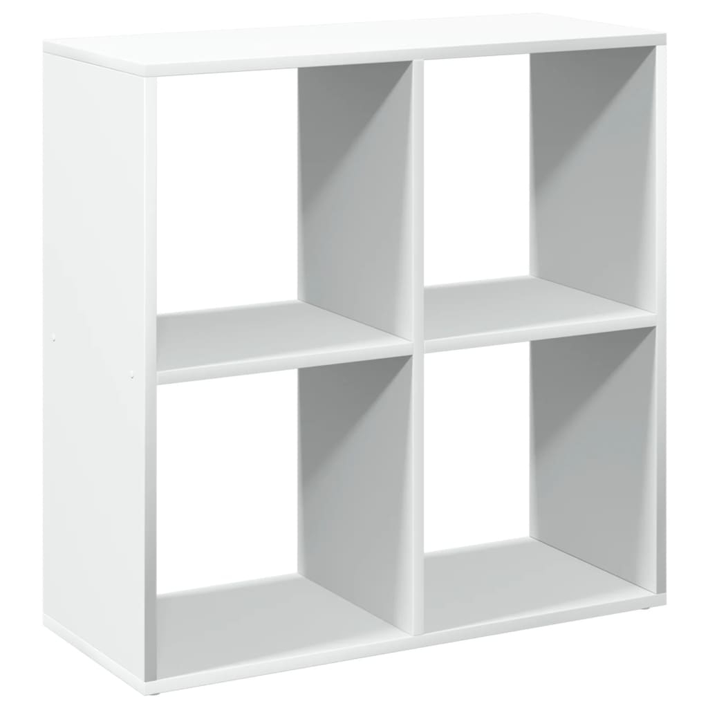 Romdeler bokhylle hvit 69,5x29x69,5 cm konstruert tre