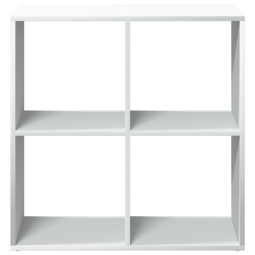 Romdeler bokhylle hvit 69,5x29x69,5 cm konstruert tre