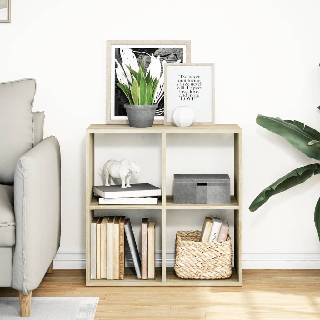 Romdeler bokhylle sonoma eik 69,5x29x69,5 cm konstruert tre
