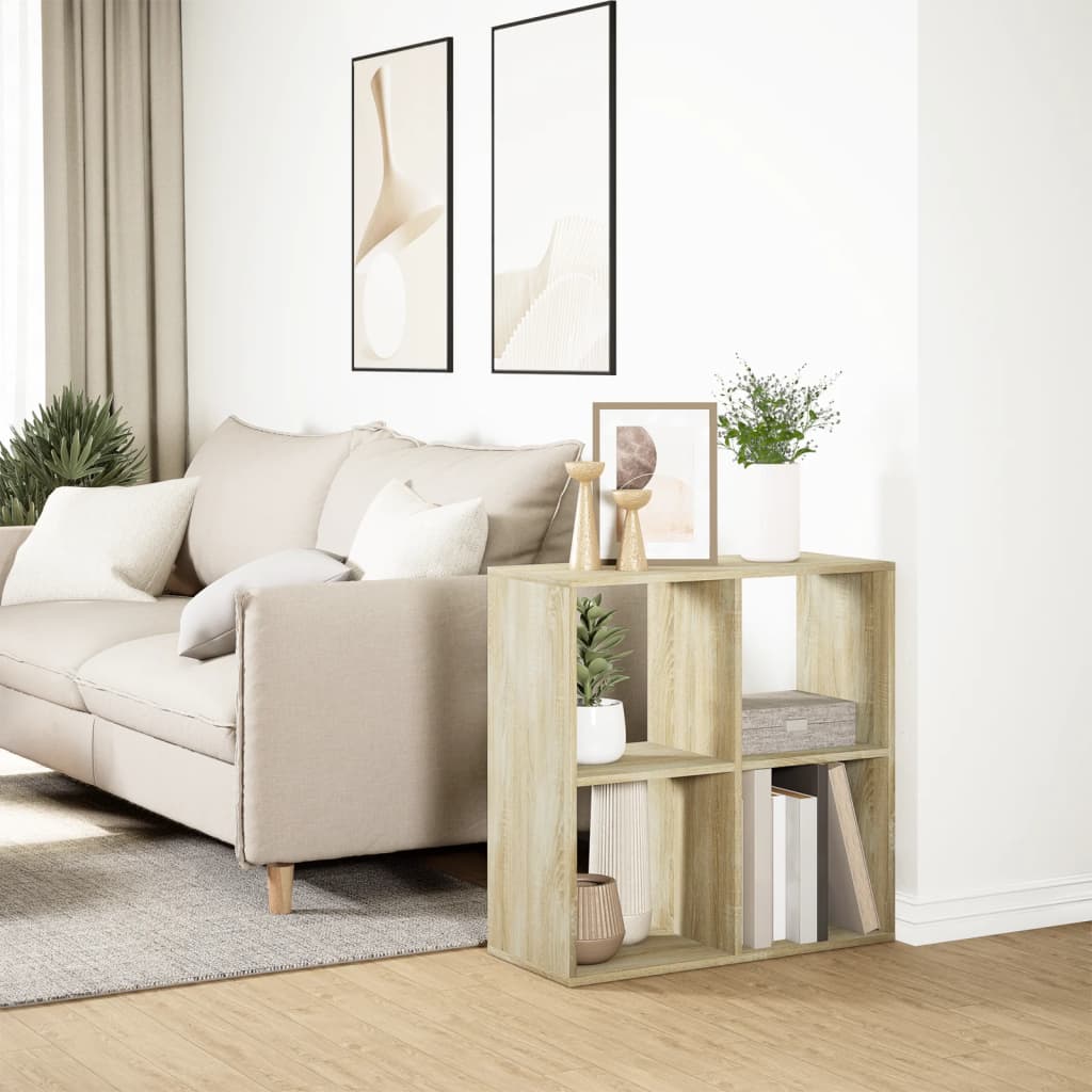 Romdeler bokhylle sonoma eik 69,5x29x69,5 cm konstruert tre