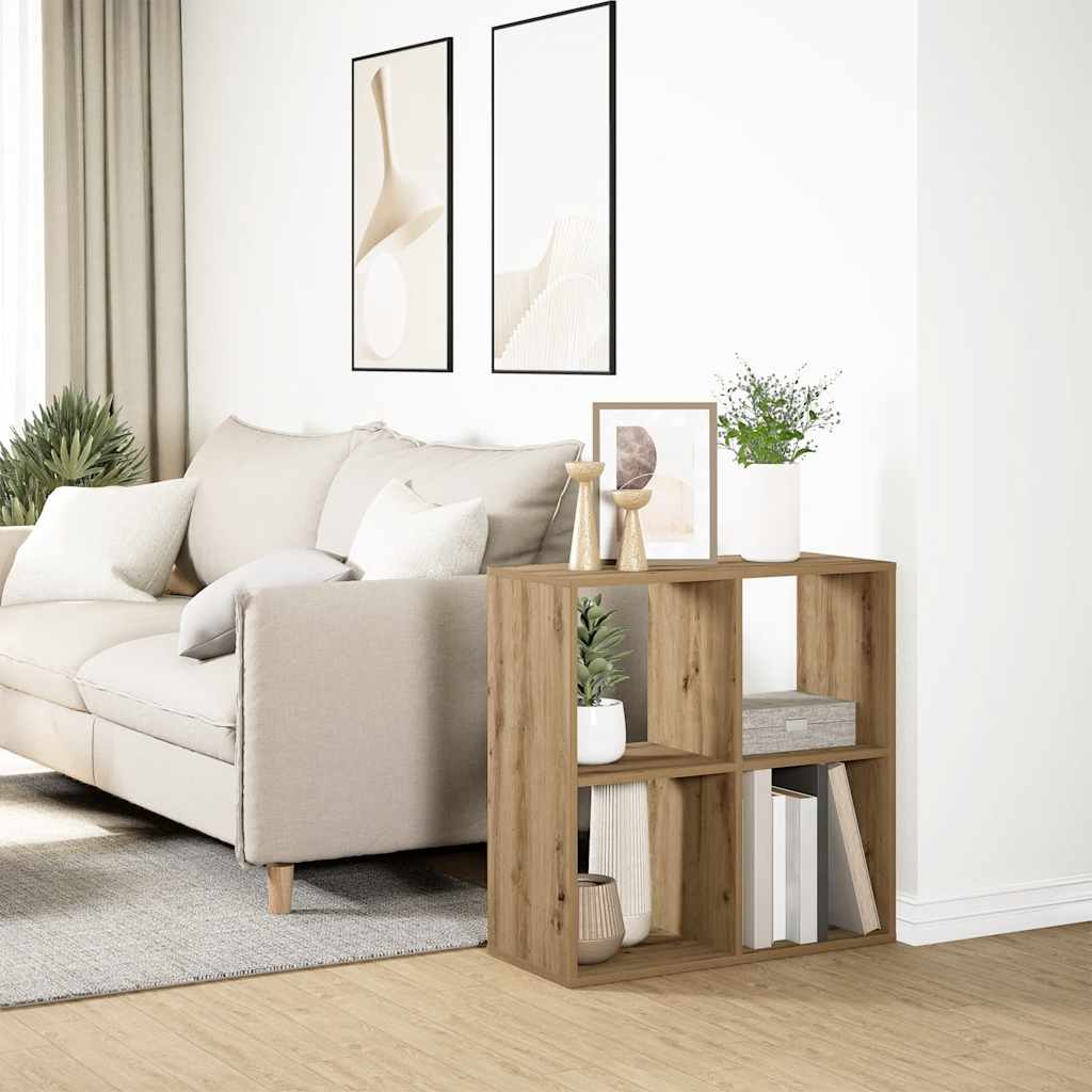 Romdeler bokhylle artisan eik 69,5x29x69,5 cm konstruert tre