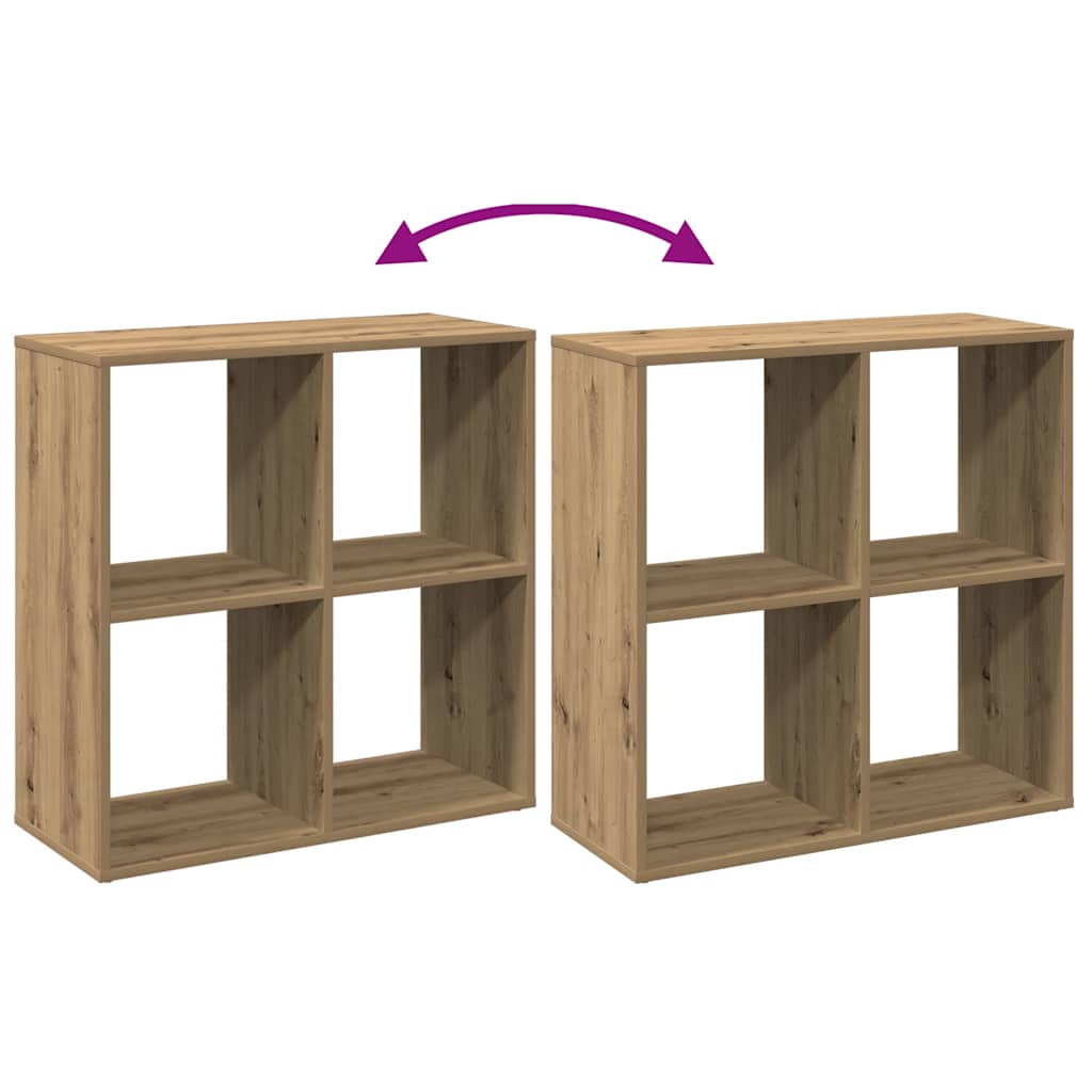 Romdeler bokhylle artisan eik 69,5x29x69,5 cm konstruert tre