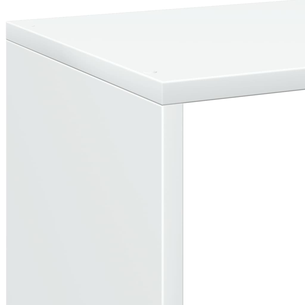 Romdeler bokhylle hvit 69,5x29x103,5 cm konstruert tre
