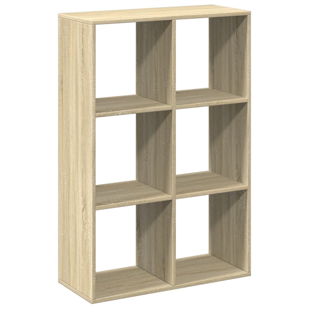 Romdeler bokhylle sonoma eik 69,5x29x103,5 cm konstruert tre