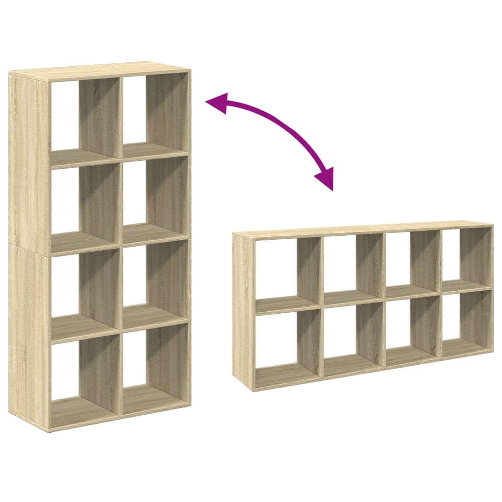 Romdeler bokhylle sonoma eik 69,5x29x137,5 cm konstruert tre