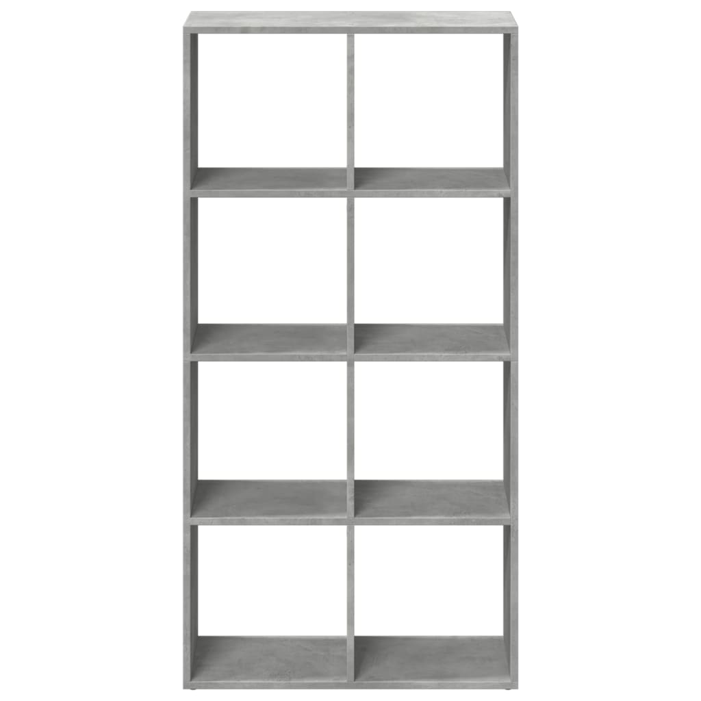 Romdeler bokhylle betonggrå 69,5x29x137,5 cm konstruert tre