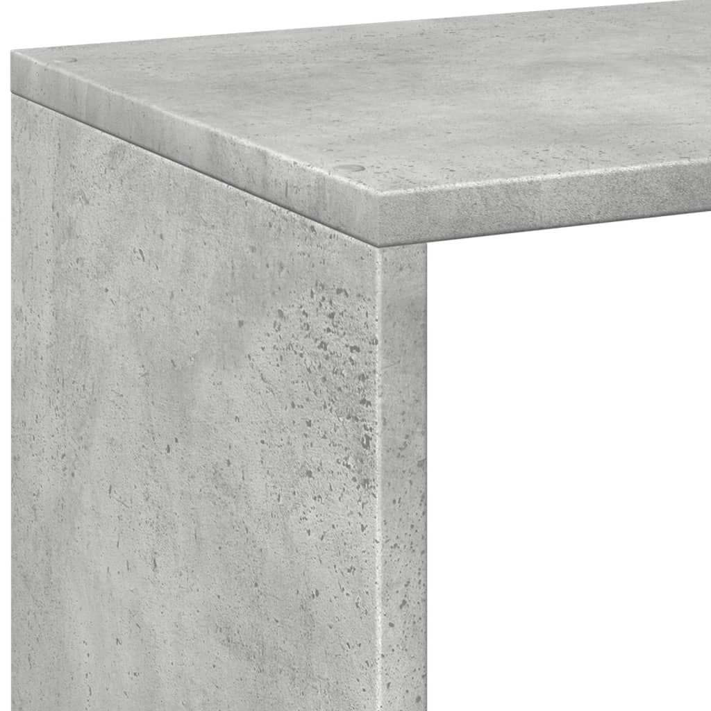 Romdeler bokhylle betonggrå 69,5x29x137,5 cm konstruert tre