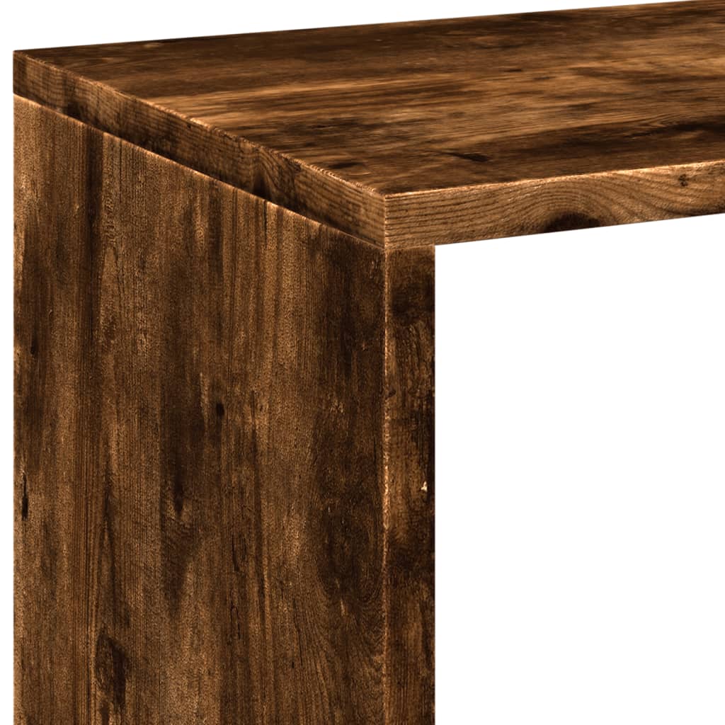 Romdeler bokhylle røkt eik 69,5x29x137,5 cm konstruert tre
