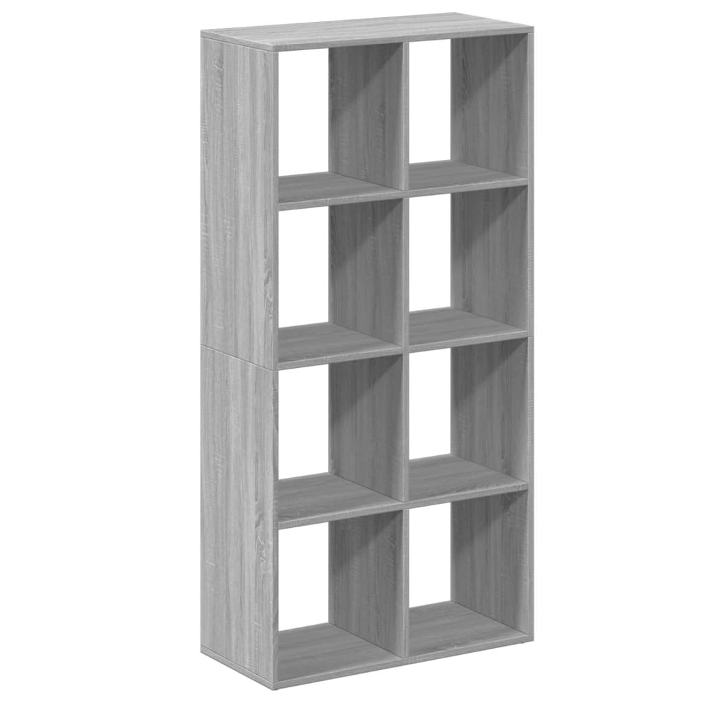 Romdeler bokhylle grå sonoma 69,5x29x137,5 cm konstruert tre