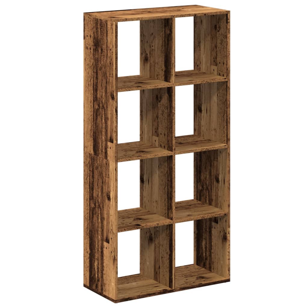Romdeler bokhylle gammel tre 69,5x29x137,5 cm konstruert tre